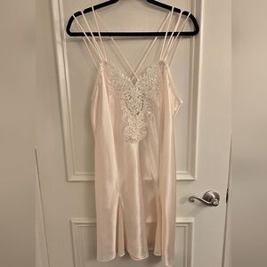 Blush & Cream Satin Slip Dress